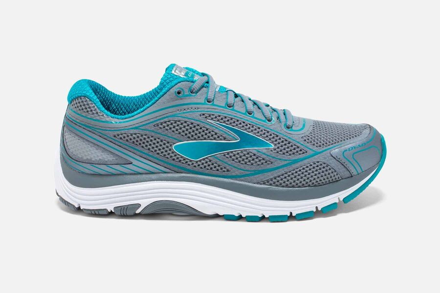 Brooks Women's Dyad 9 Road Running Shoes Grey/Blue KUIR-70523